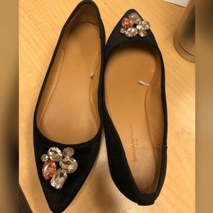 Banana Republic Bejeweled Velvet Flats